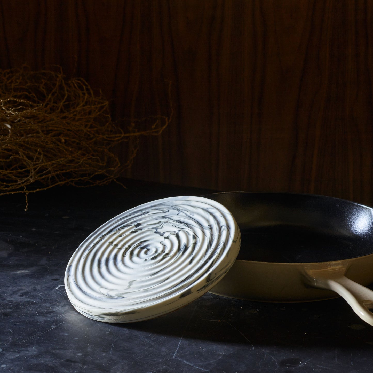 Handmade Marbled Porcelain Trivets by Andrew Molleur