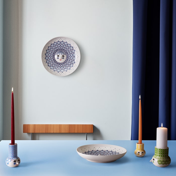 Bjørn Wiinblad Olga Dish, Blue
