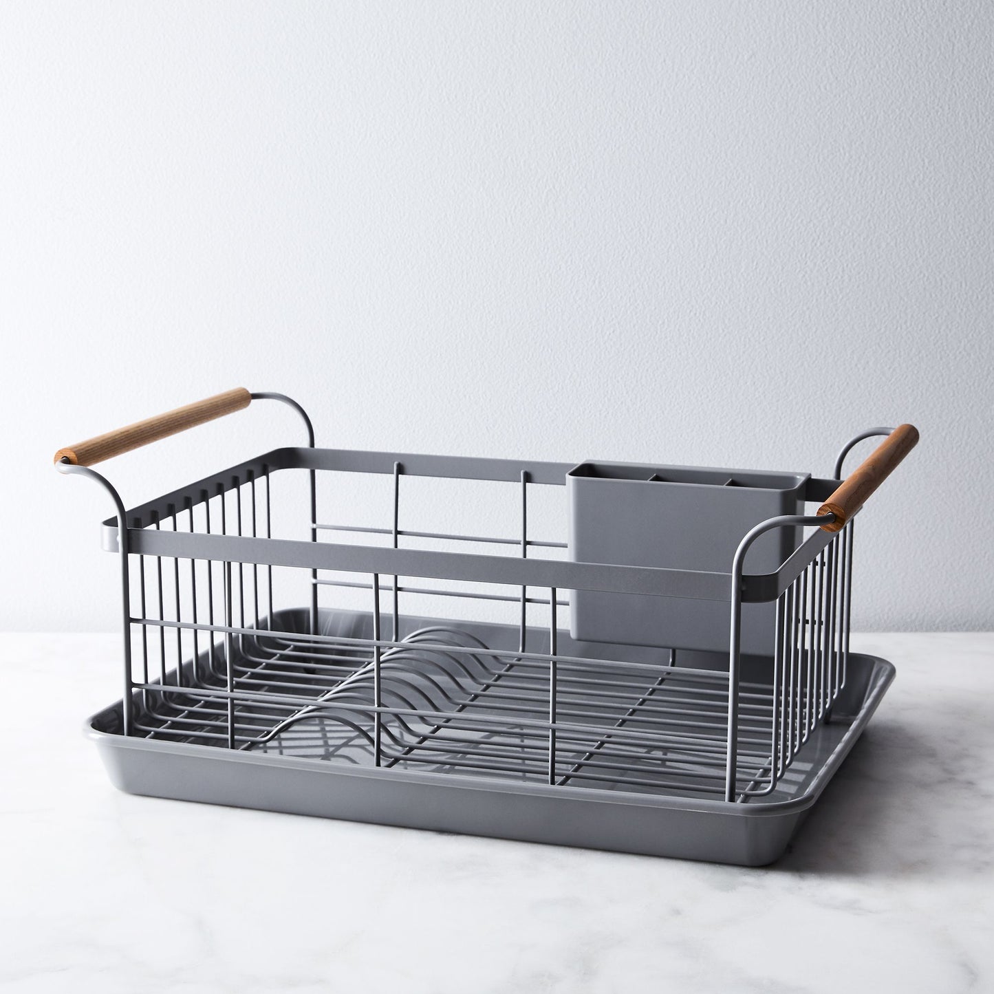 Wood-Handled Dish Rack