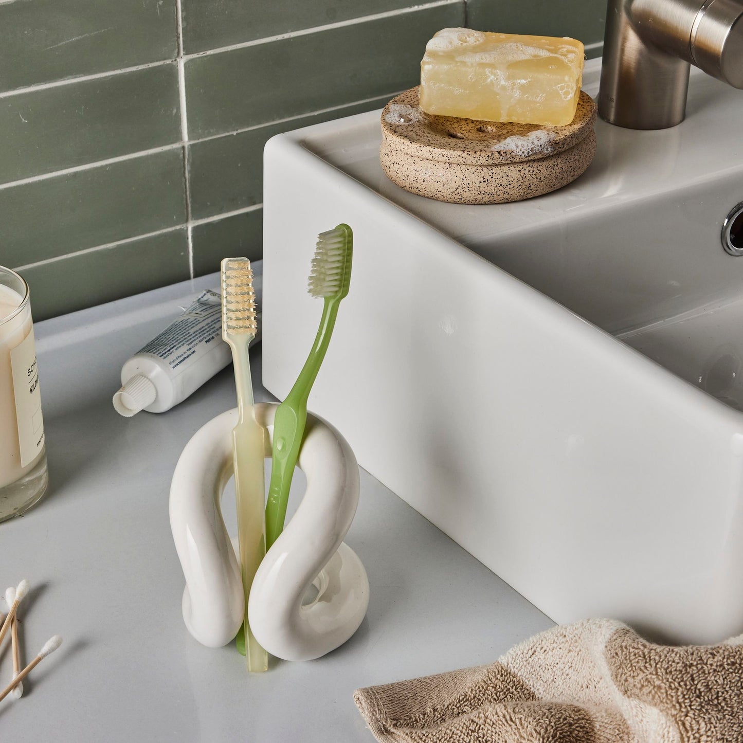 Handmade Ceramic Toothbrush Holder