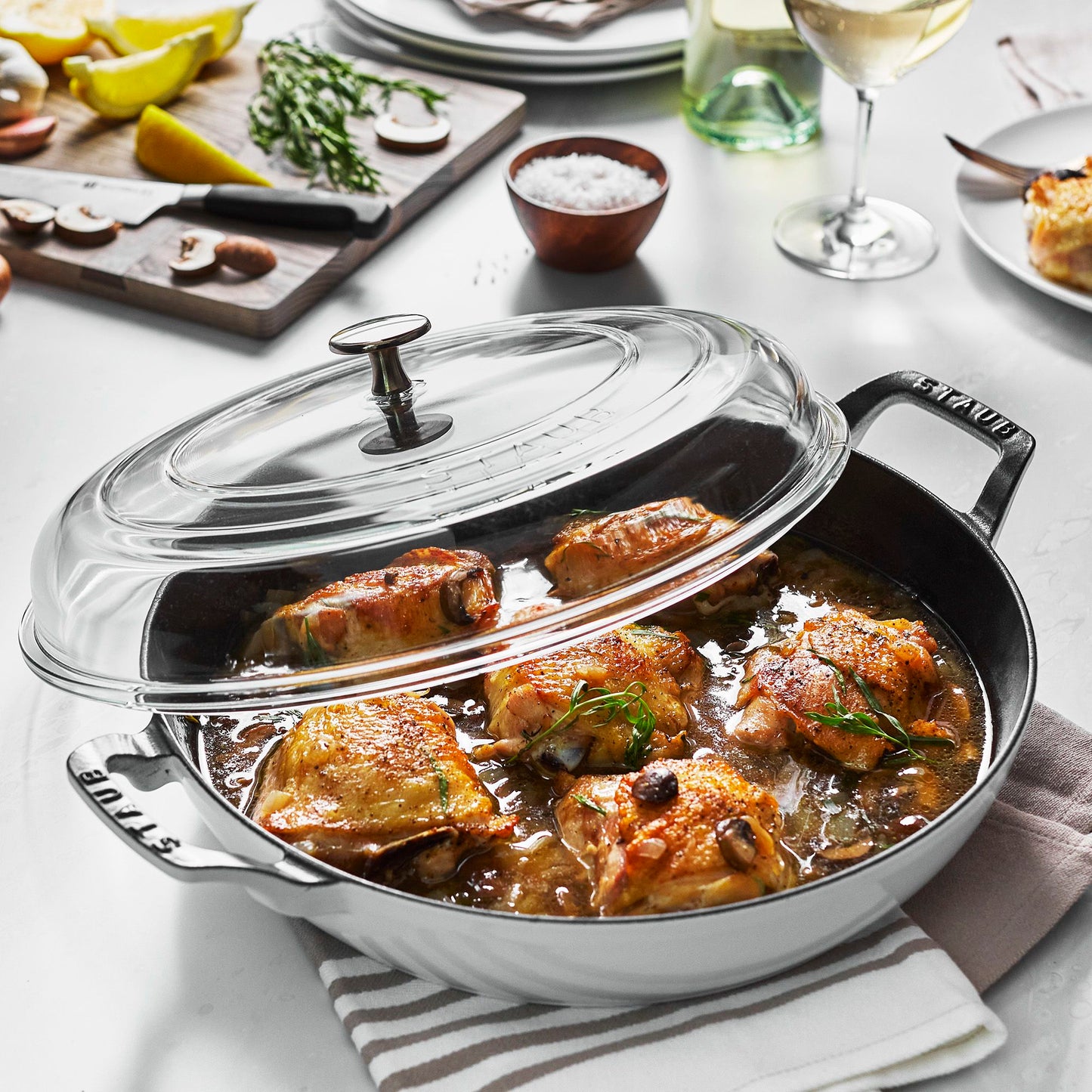 Staub Multi-Use Braiser With Lid, 3.5QT