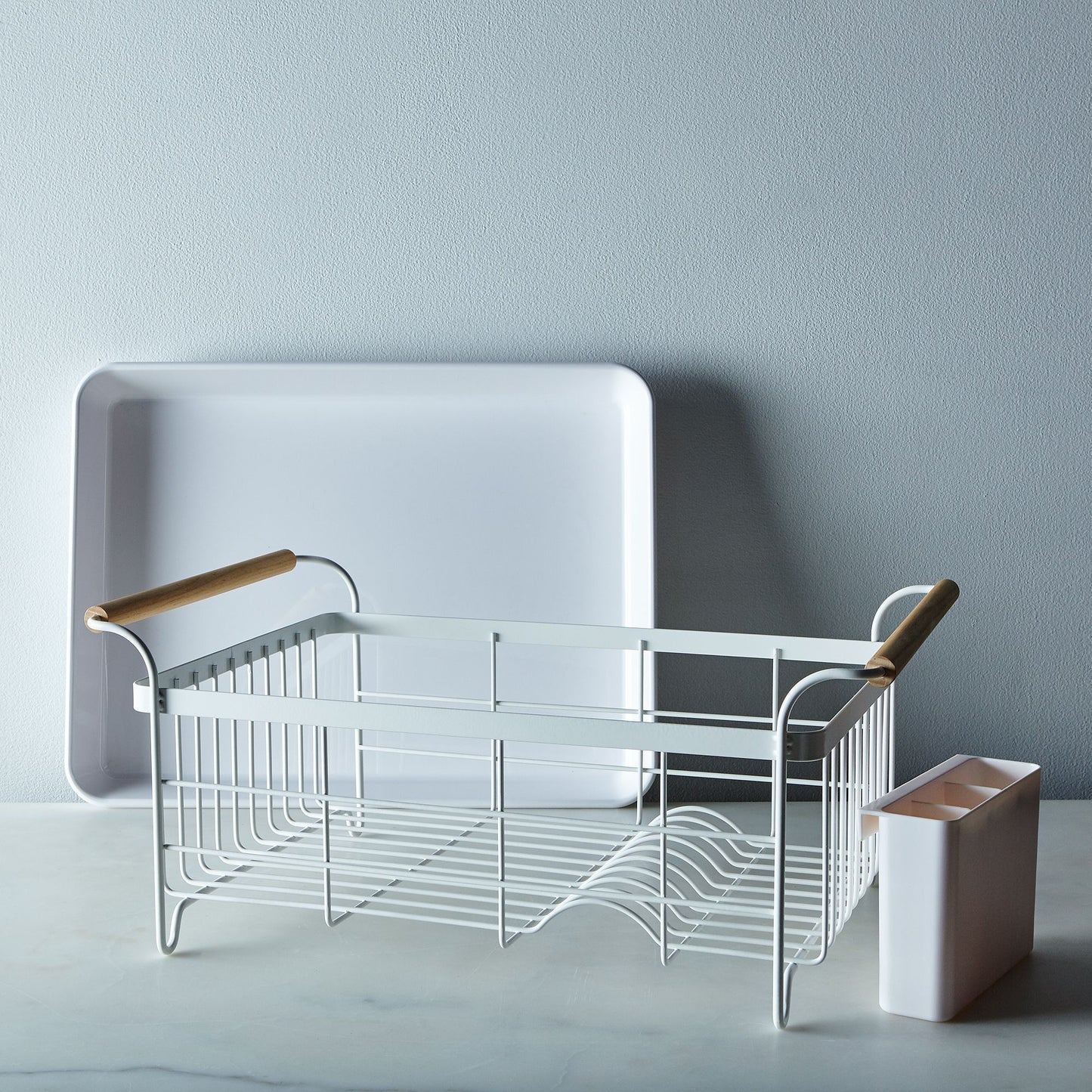Wood-Handled Dish Rack