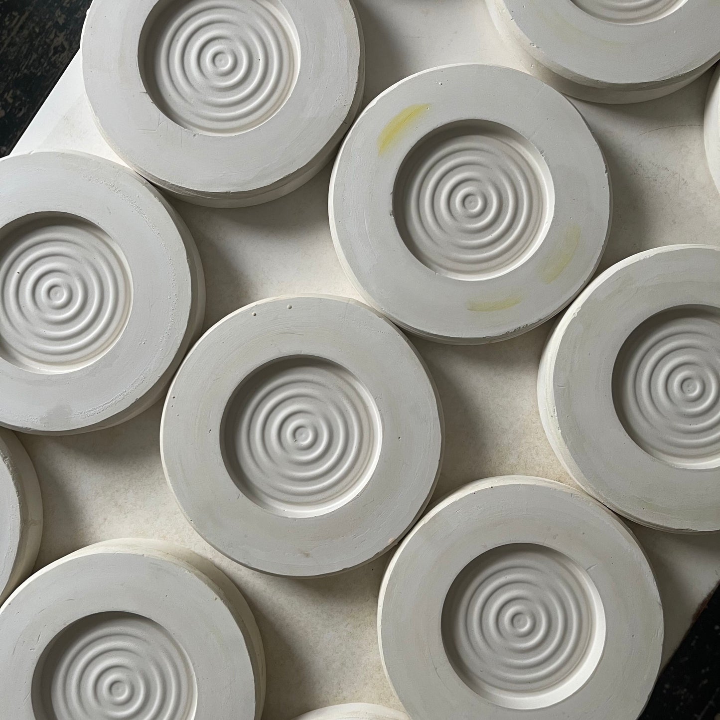 Handmade Marbled Porcelain Coasters, Set of 4 by Andrew Molleur