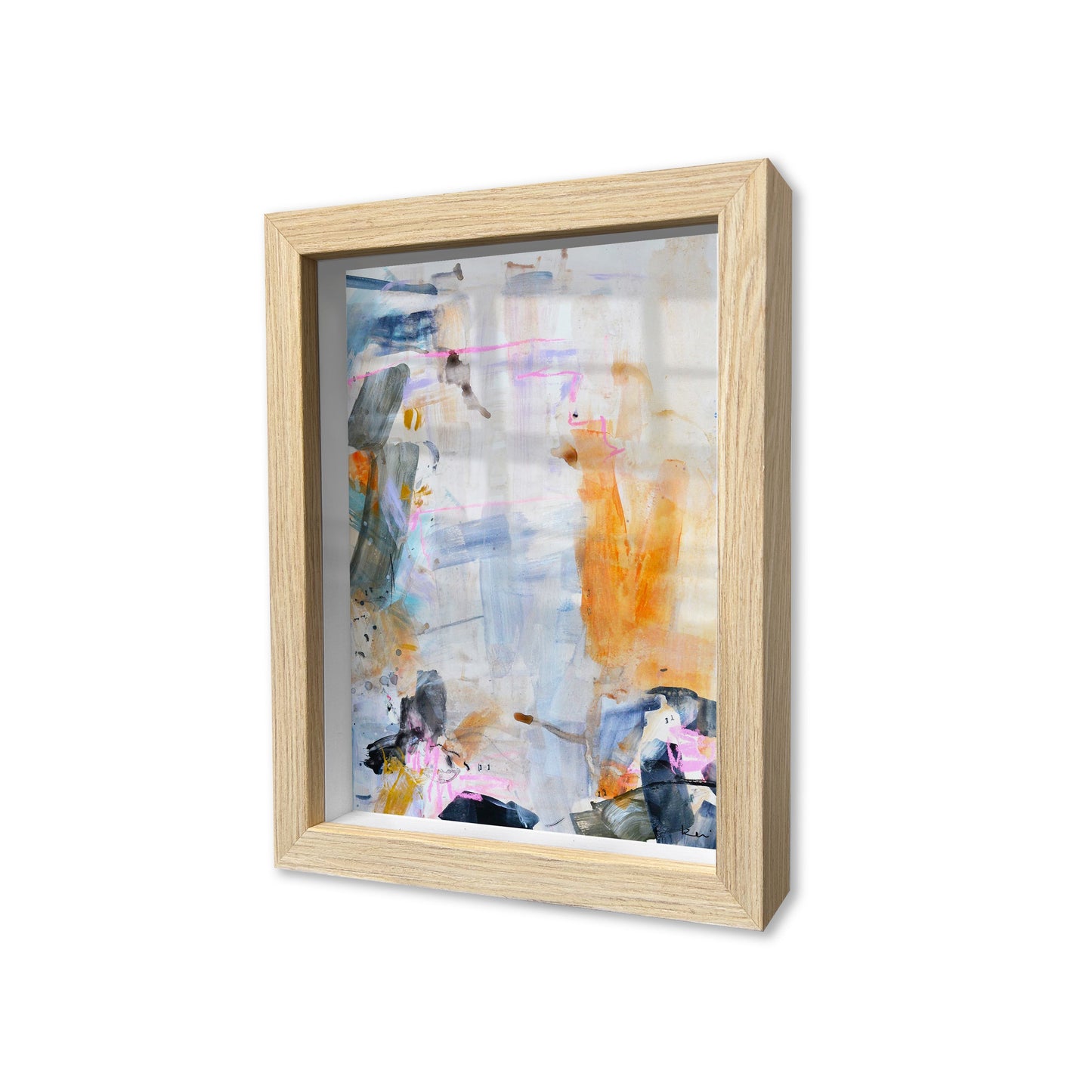 Kerri Rosenthal Crème Brûlée Oak Shadow Box Art