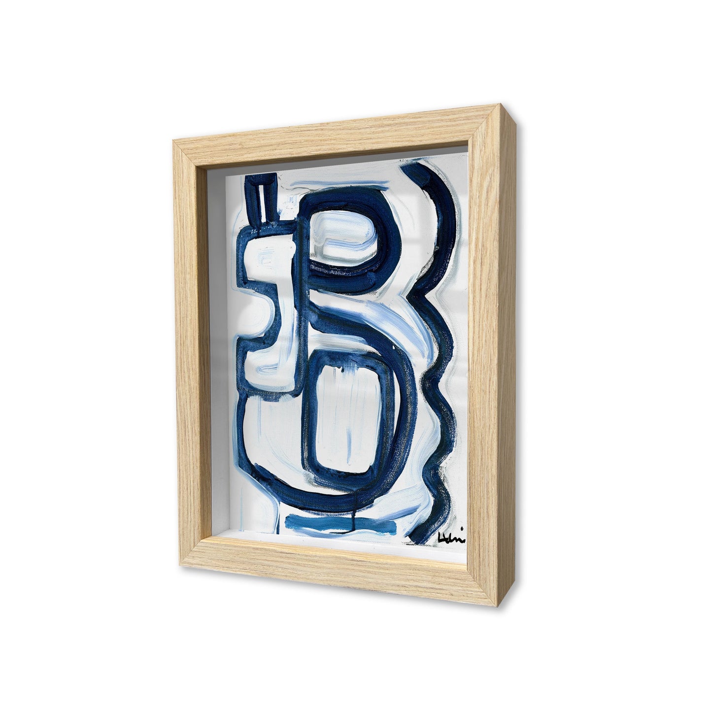 Kerri Rosenthal My Mykonos 2 Oak Shadow Box Art