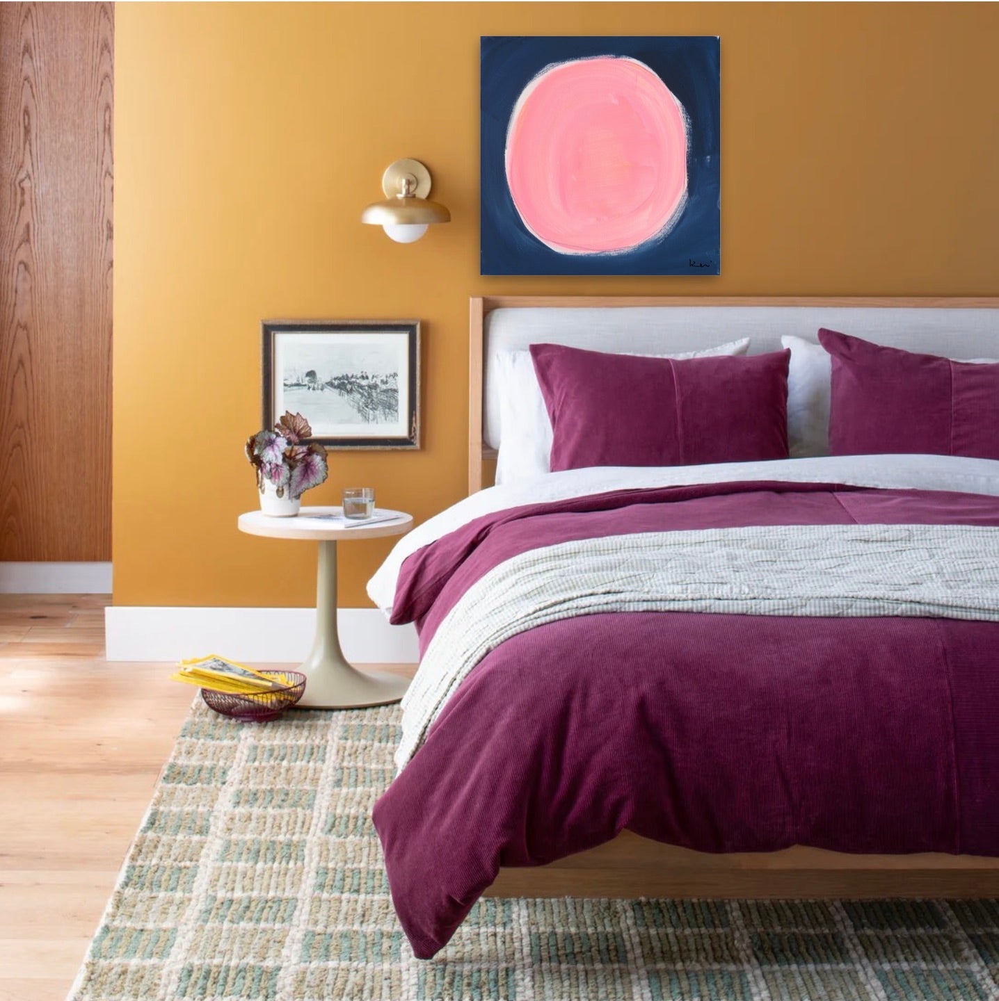 Kerri Rosenthal Dot - Bubblegum Indigo Art Print