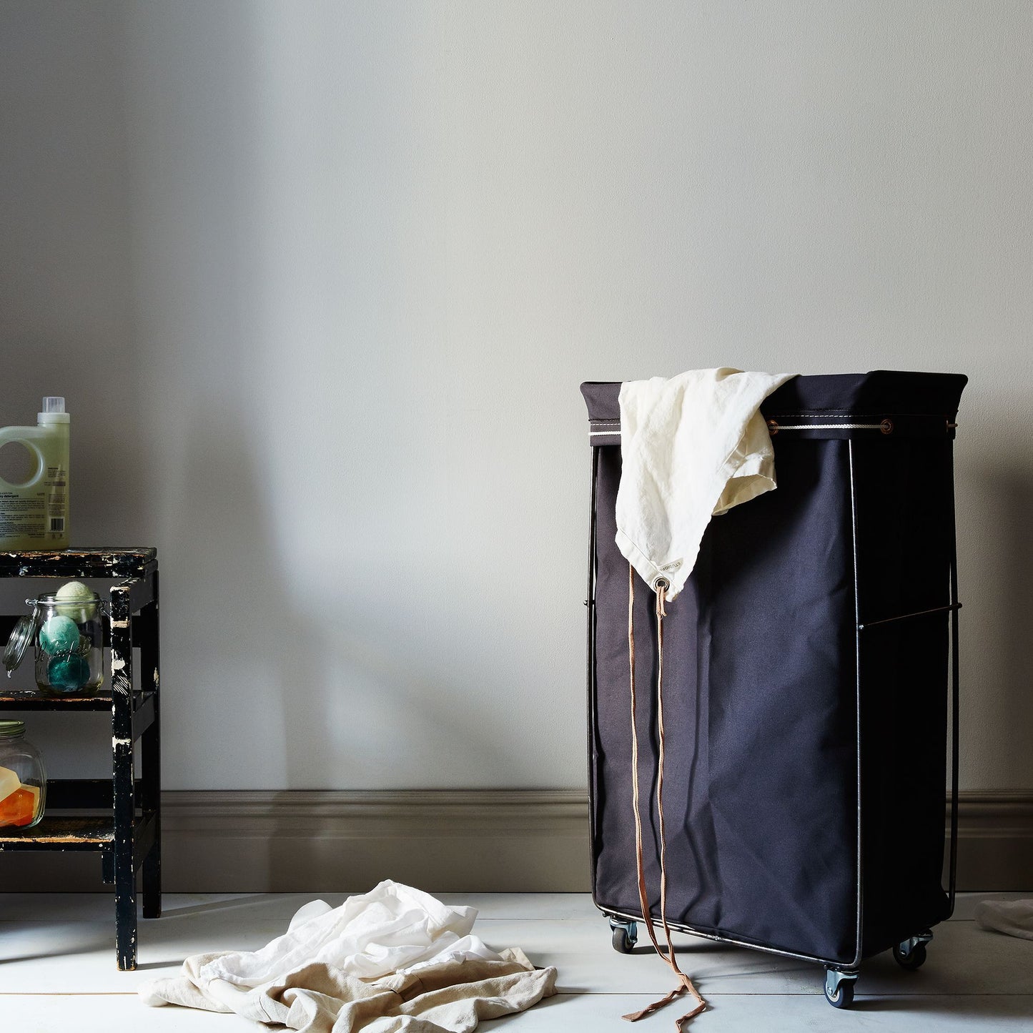 Narrow Elevated Laundry Basket
