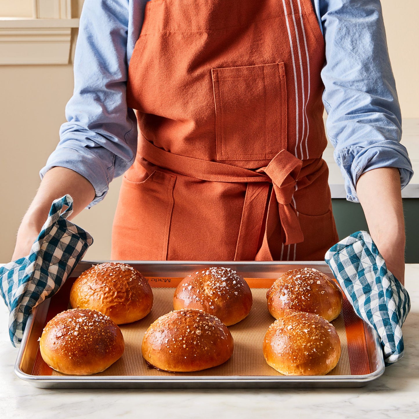 Food52 Gingham Linen Pot Holders, Set of 2