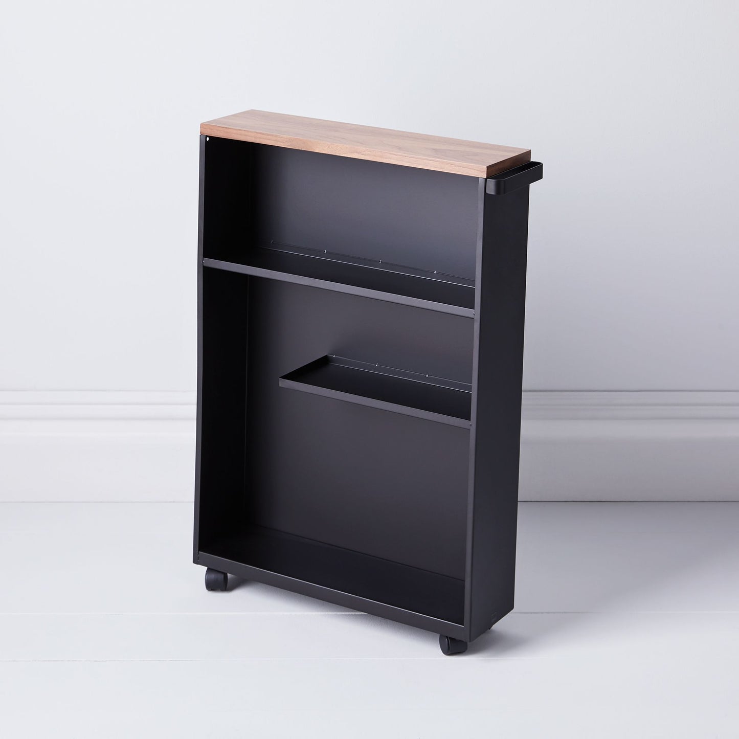 Wood & Steel Narrow Storage Cabinet