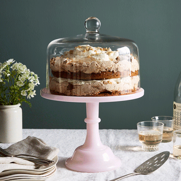 Mosser Colored Glass Cake Stand