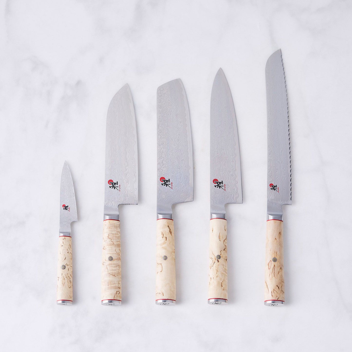 Miyabi Birchwood Damascus Knife Collection