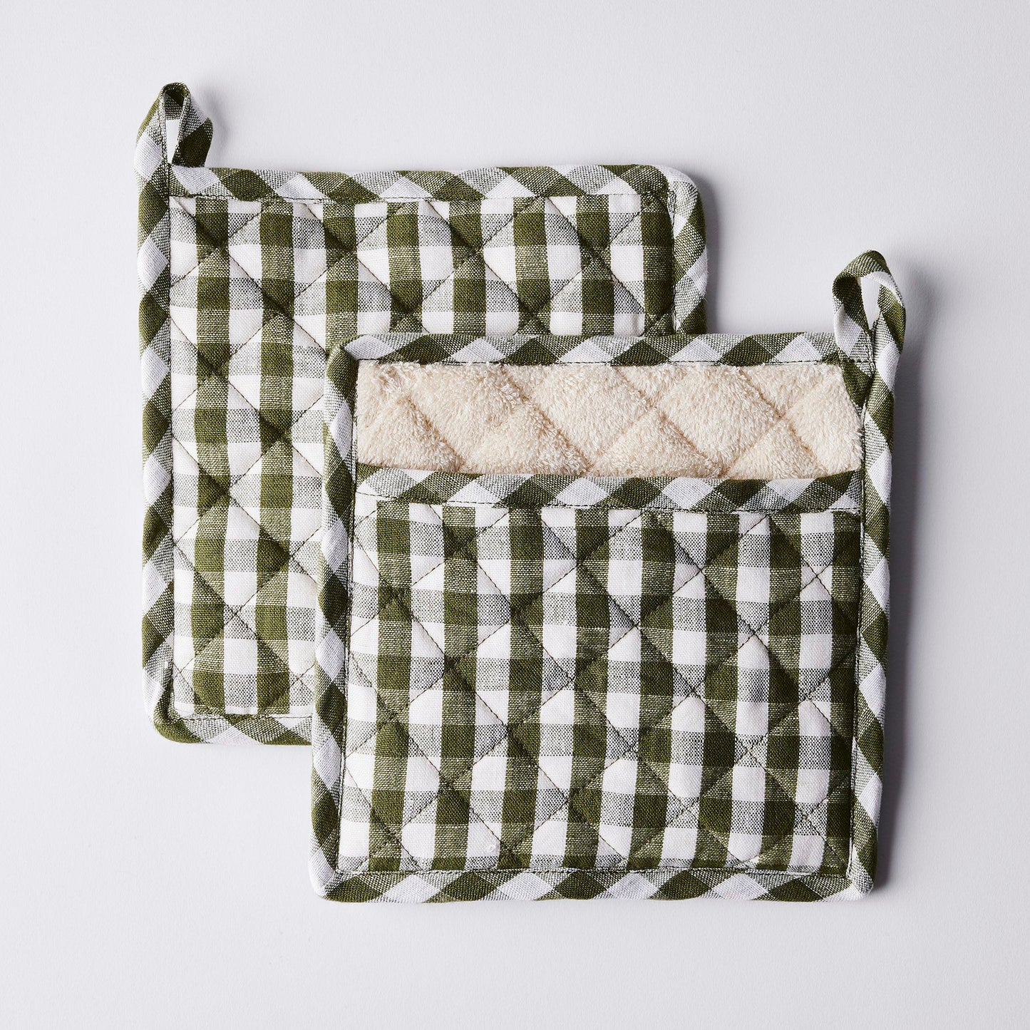 Food52 Gingham Linen Pot Holders, Set of 2