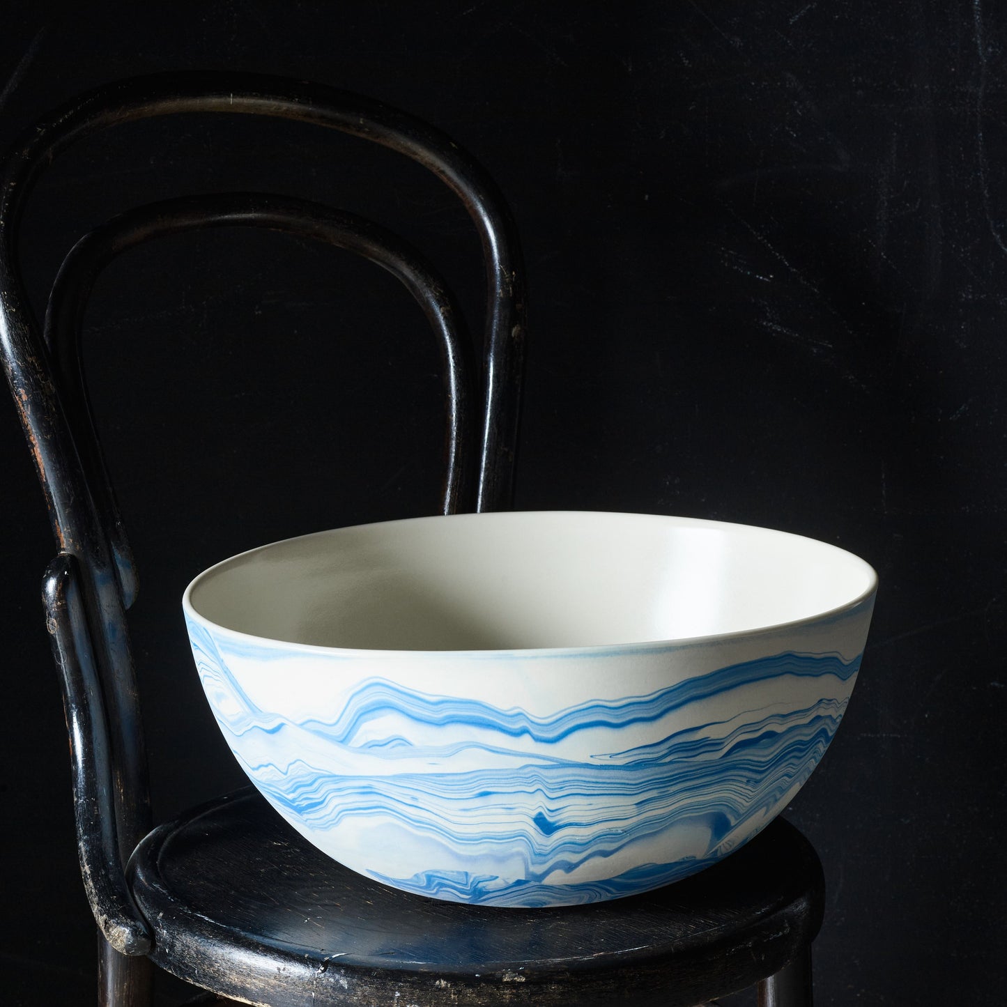Handmade Marbled Porcelain Serving Bowls by Andrew Molleur