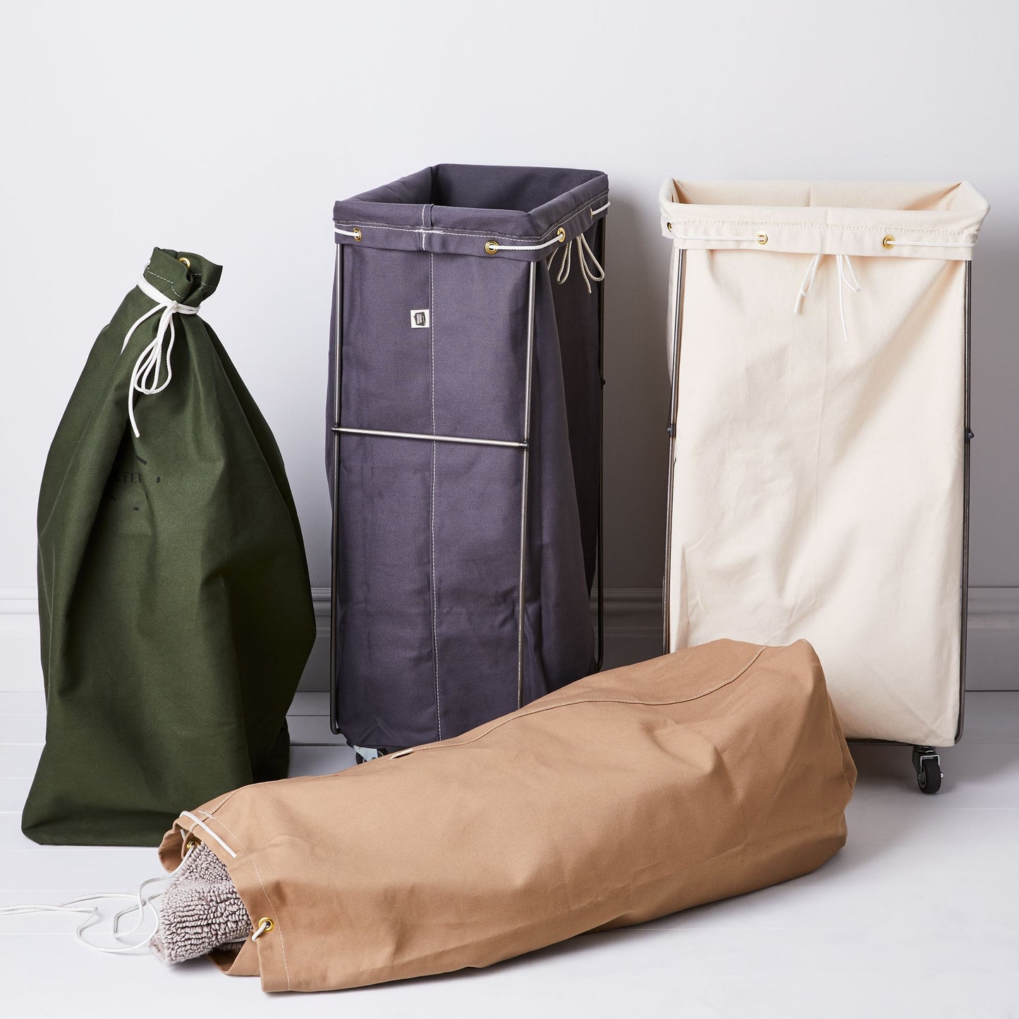 Narrow Elevated Laundry Basket