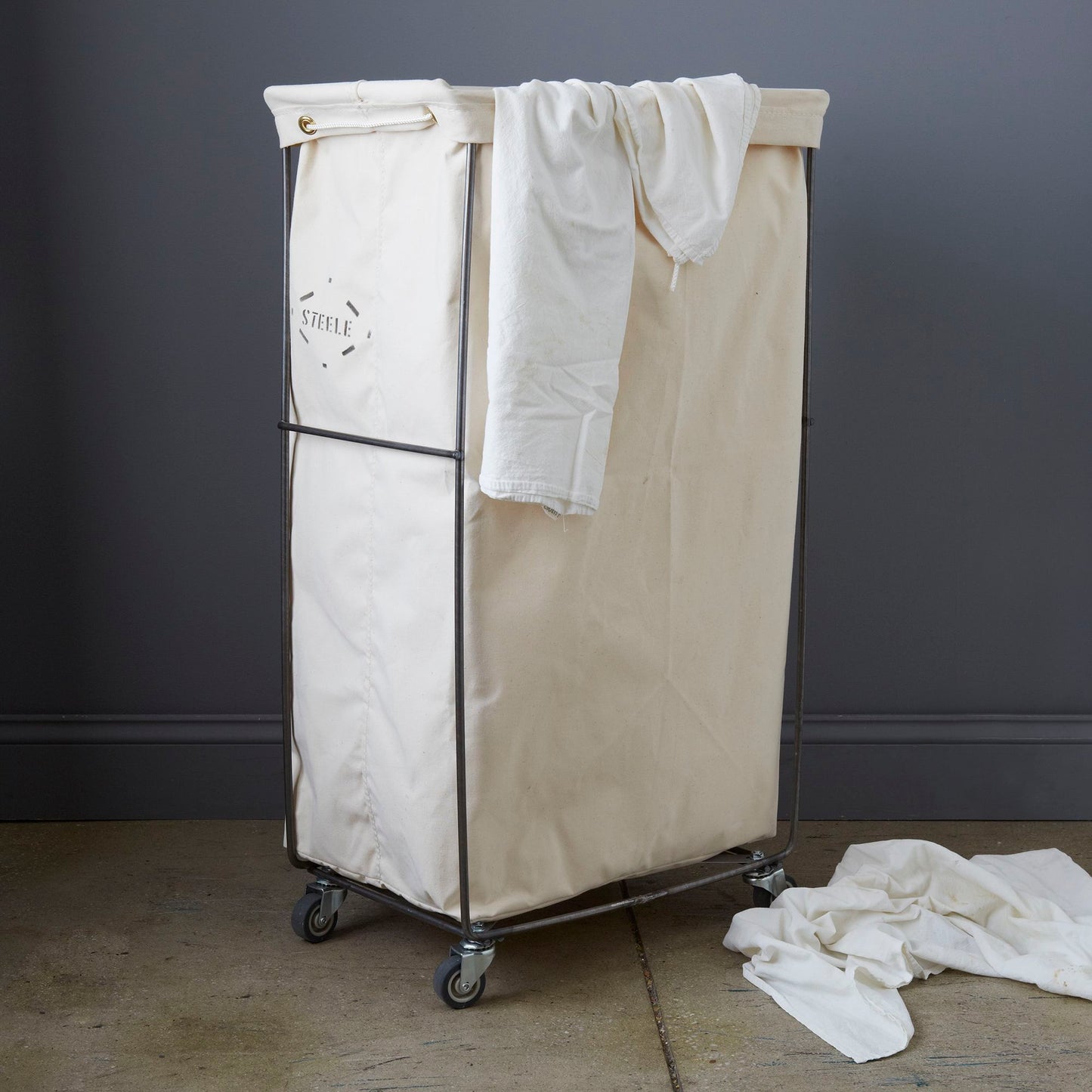 Narrow Elevated Laundry Basket