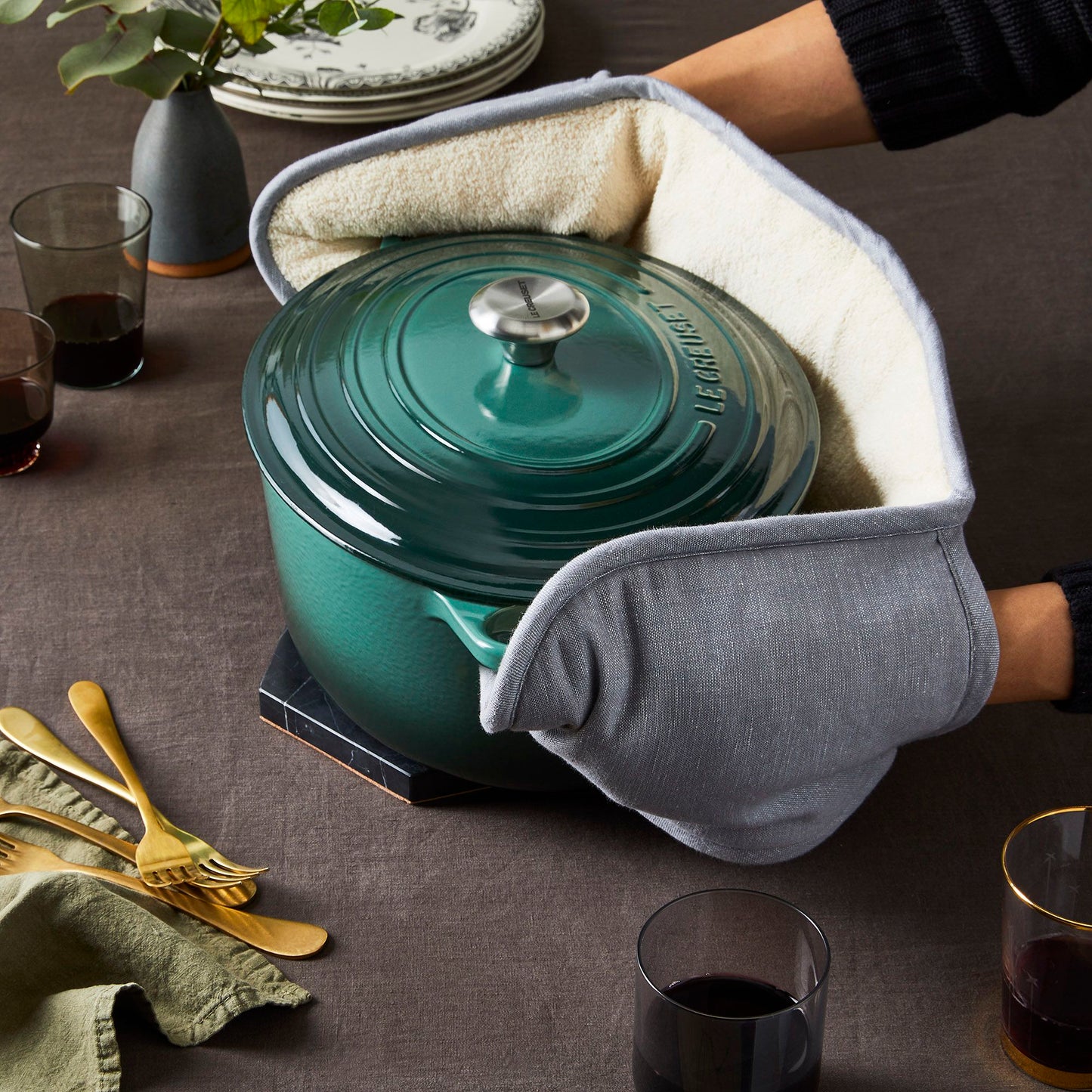 Food52 Linen Cotton Double Oven Mitt