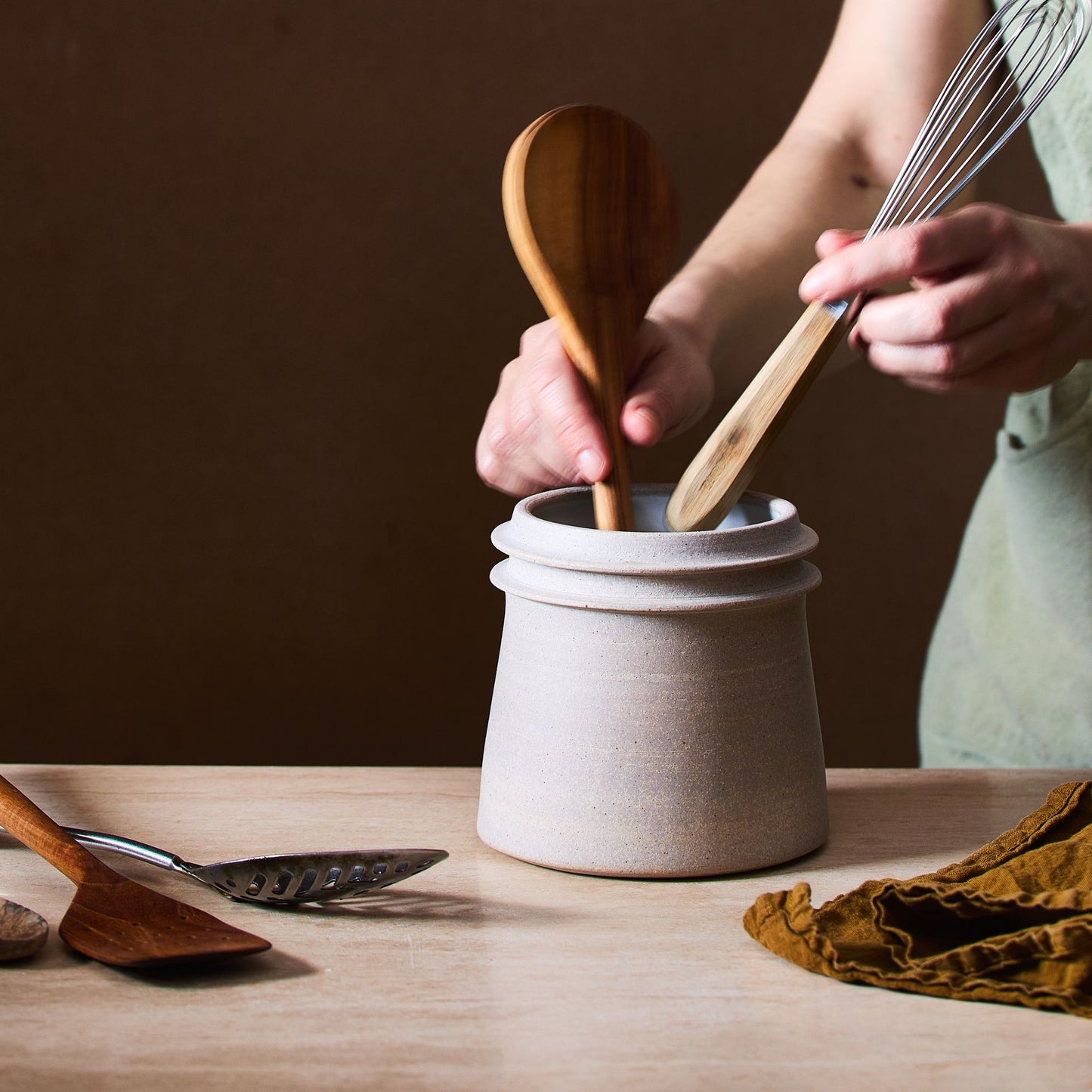 Handmade Utensil Crock by SOMBRA