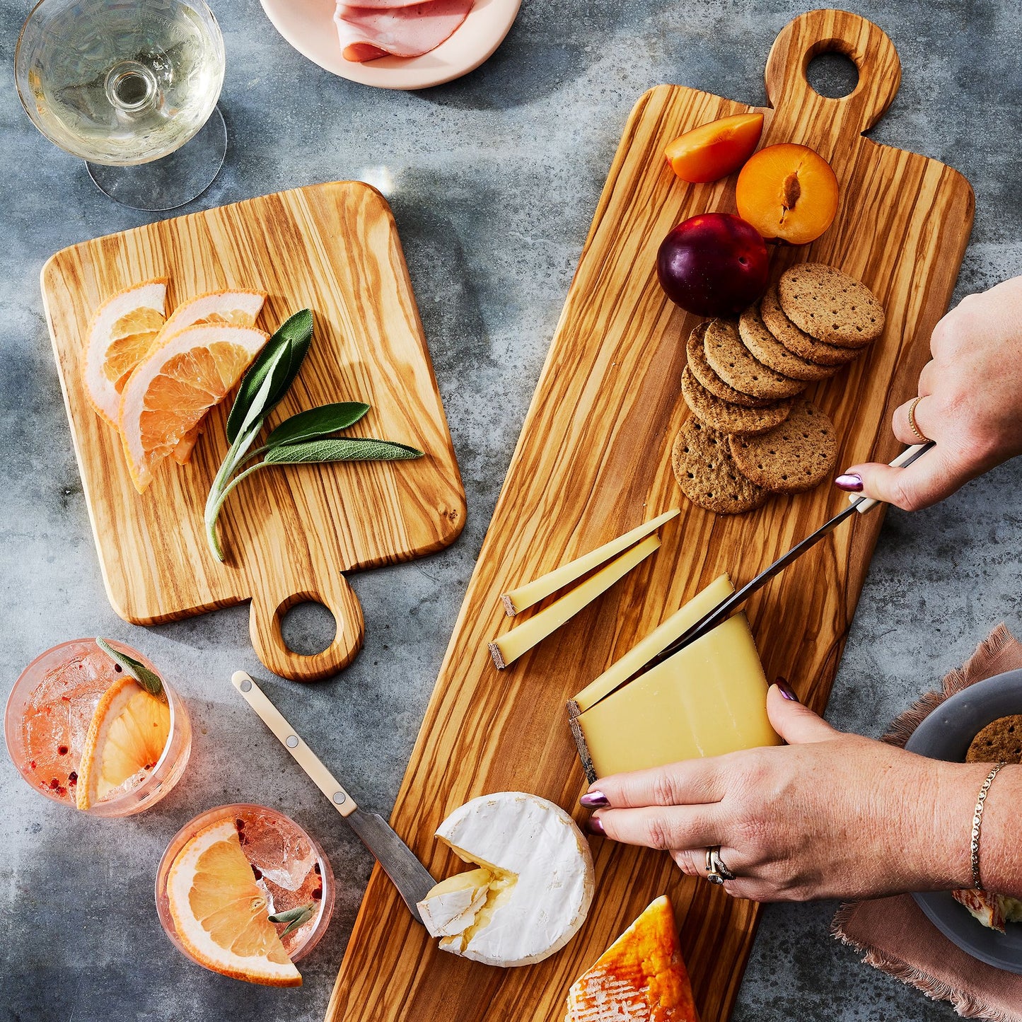 Handcrafted Olive Wood Long Serving Board