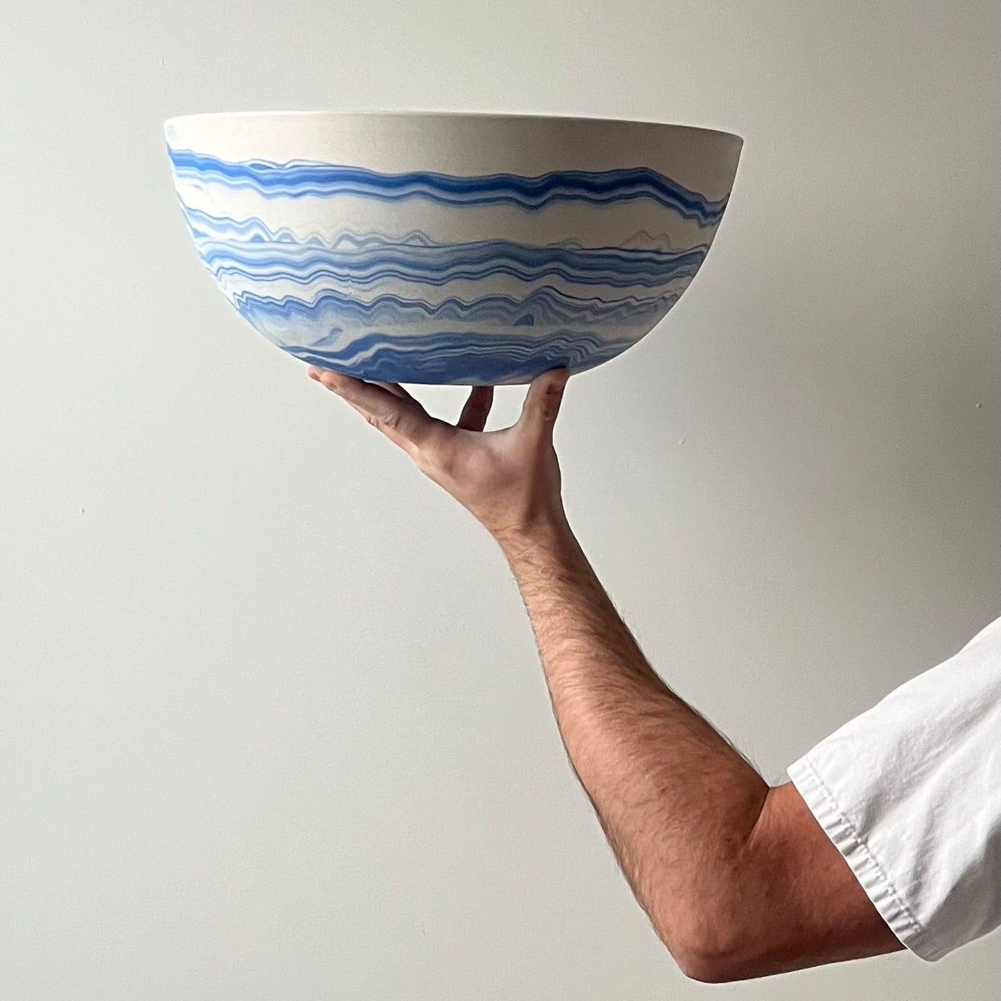 Handmade Marbled Porcelain Serving Bowls by Andrew Molleur