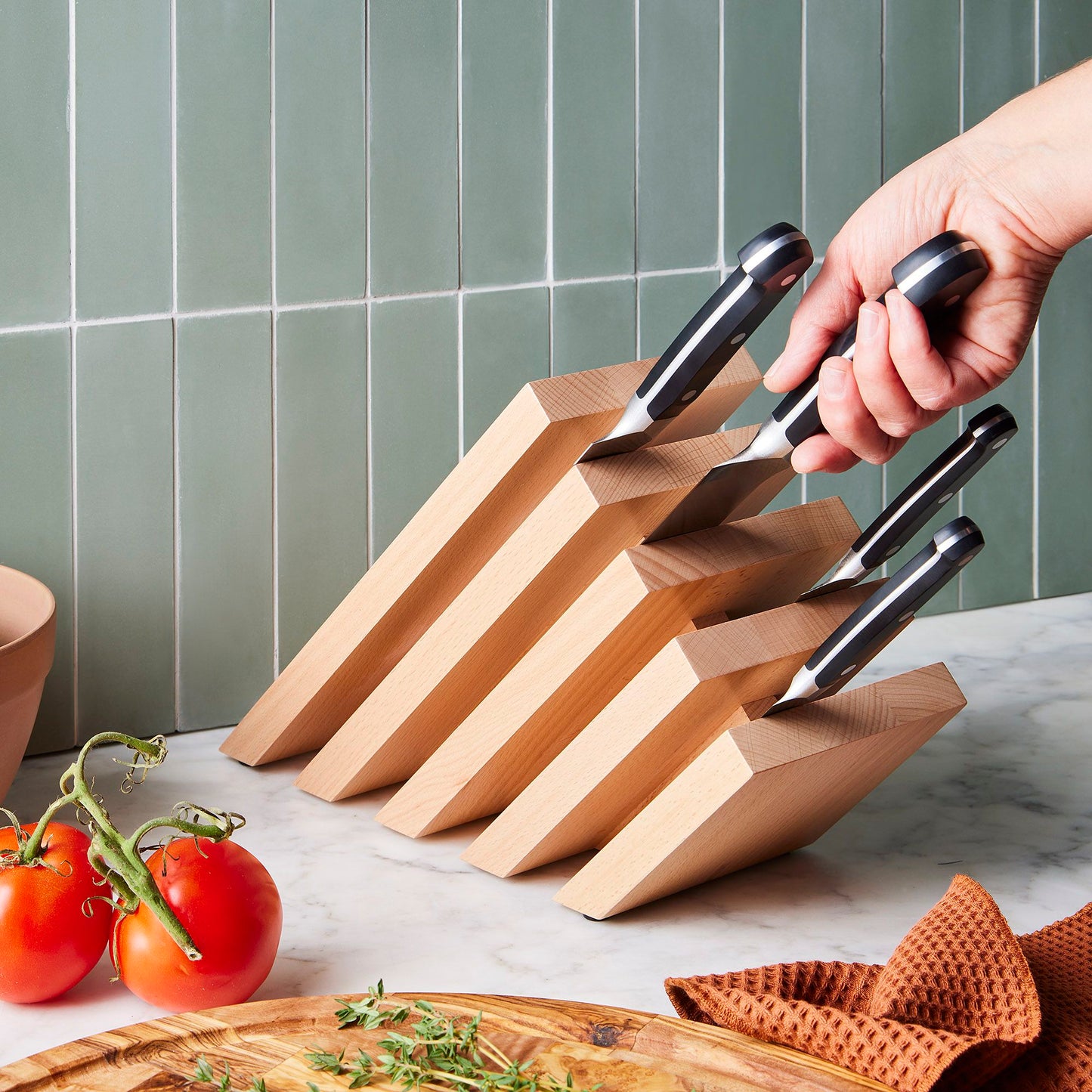 Italian Wooden Magnetic Knife Blocks