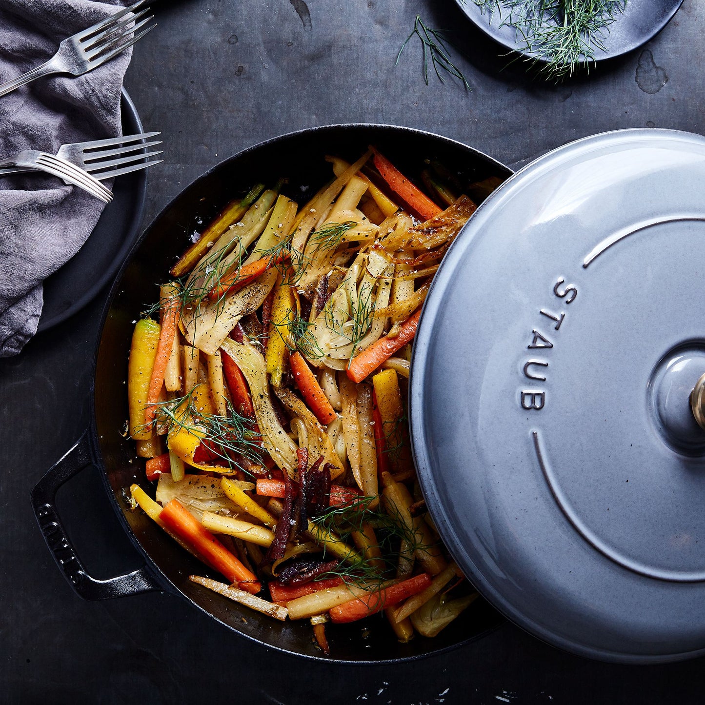 Staub Multi-Use Braiser With Lid, 3.5QT
