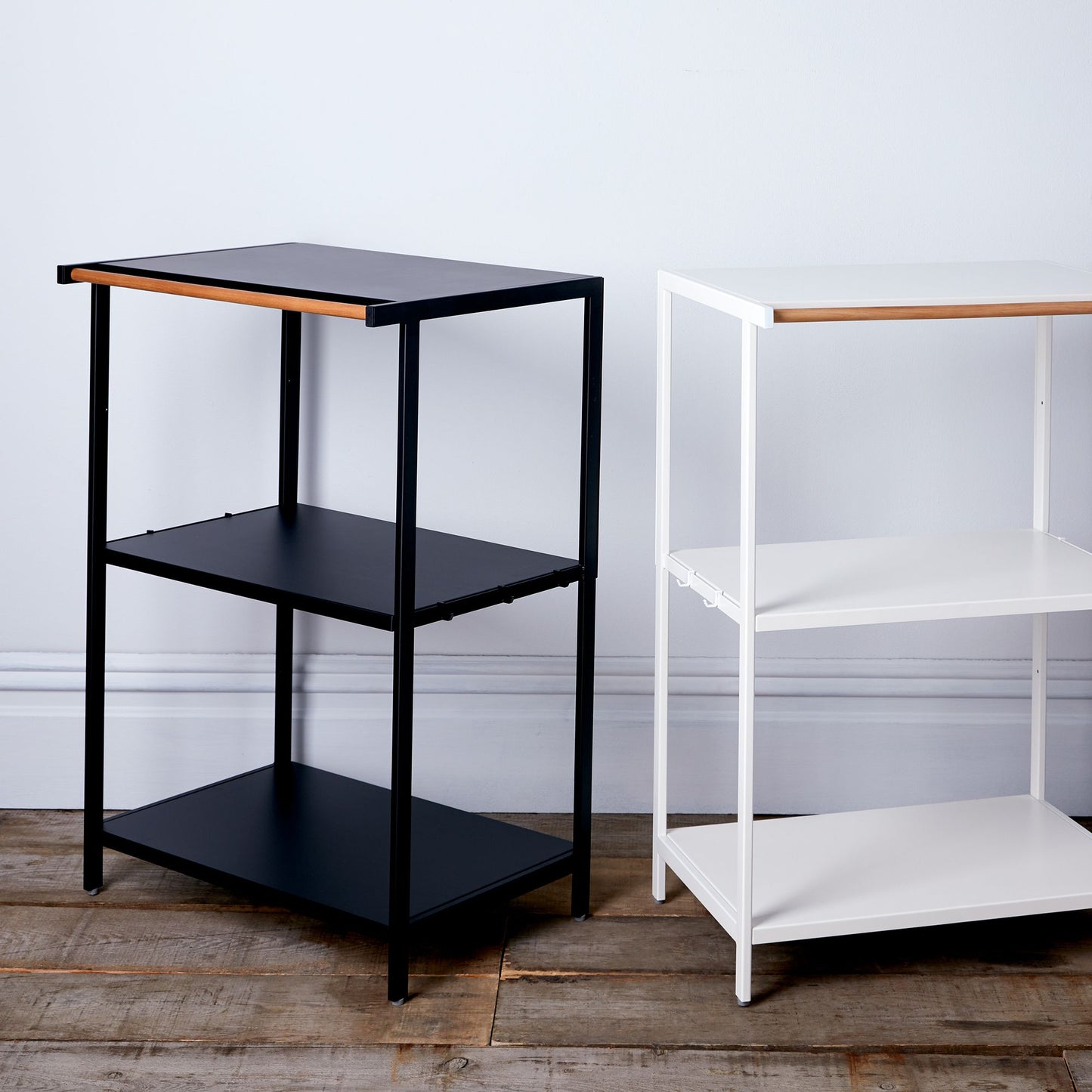 Steel & Wood 3-Tier Storage Rack