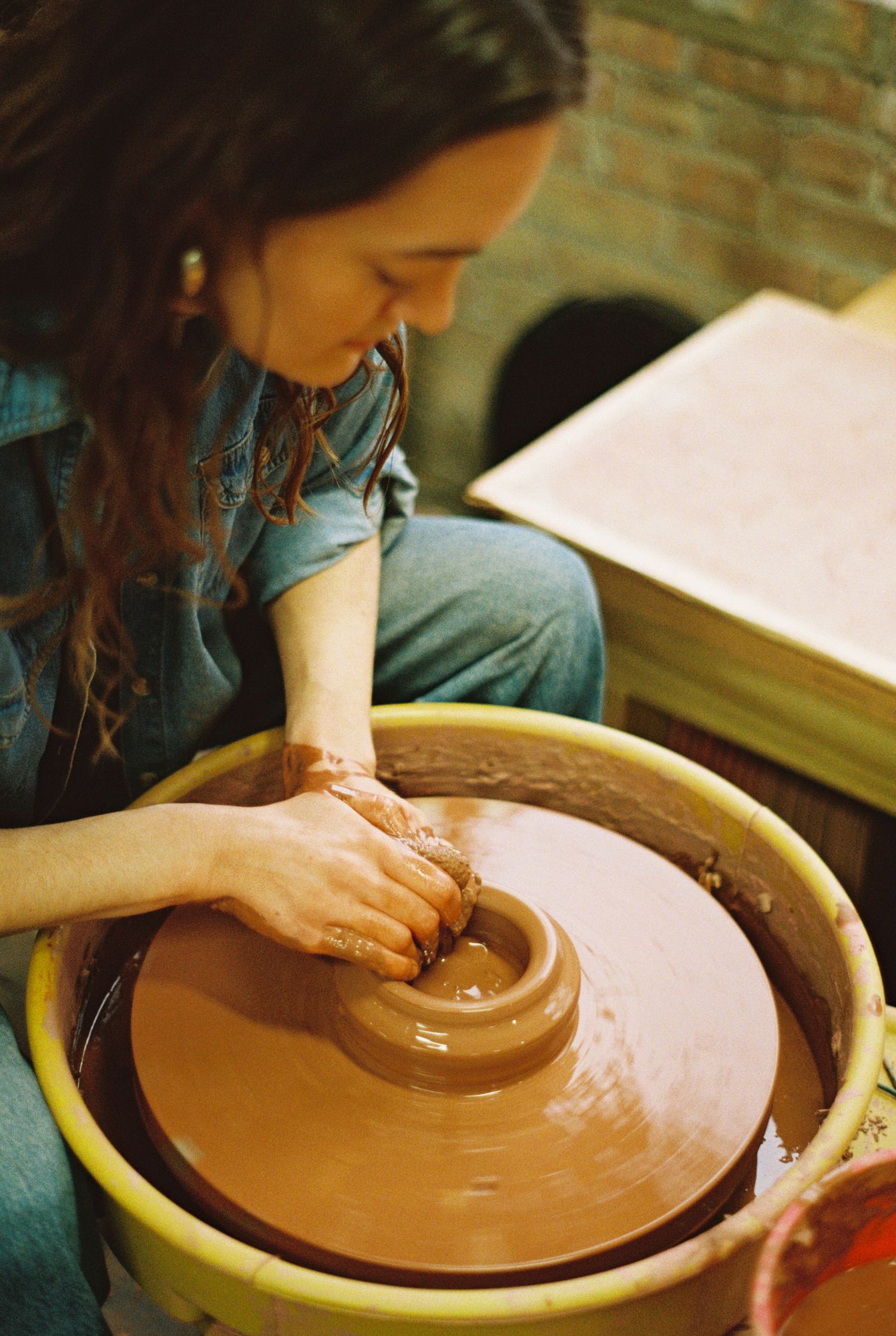 Handmade Stoneware Squiggle Jar by EMRIS