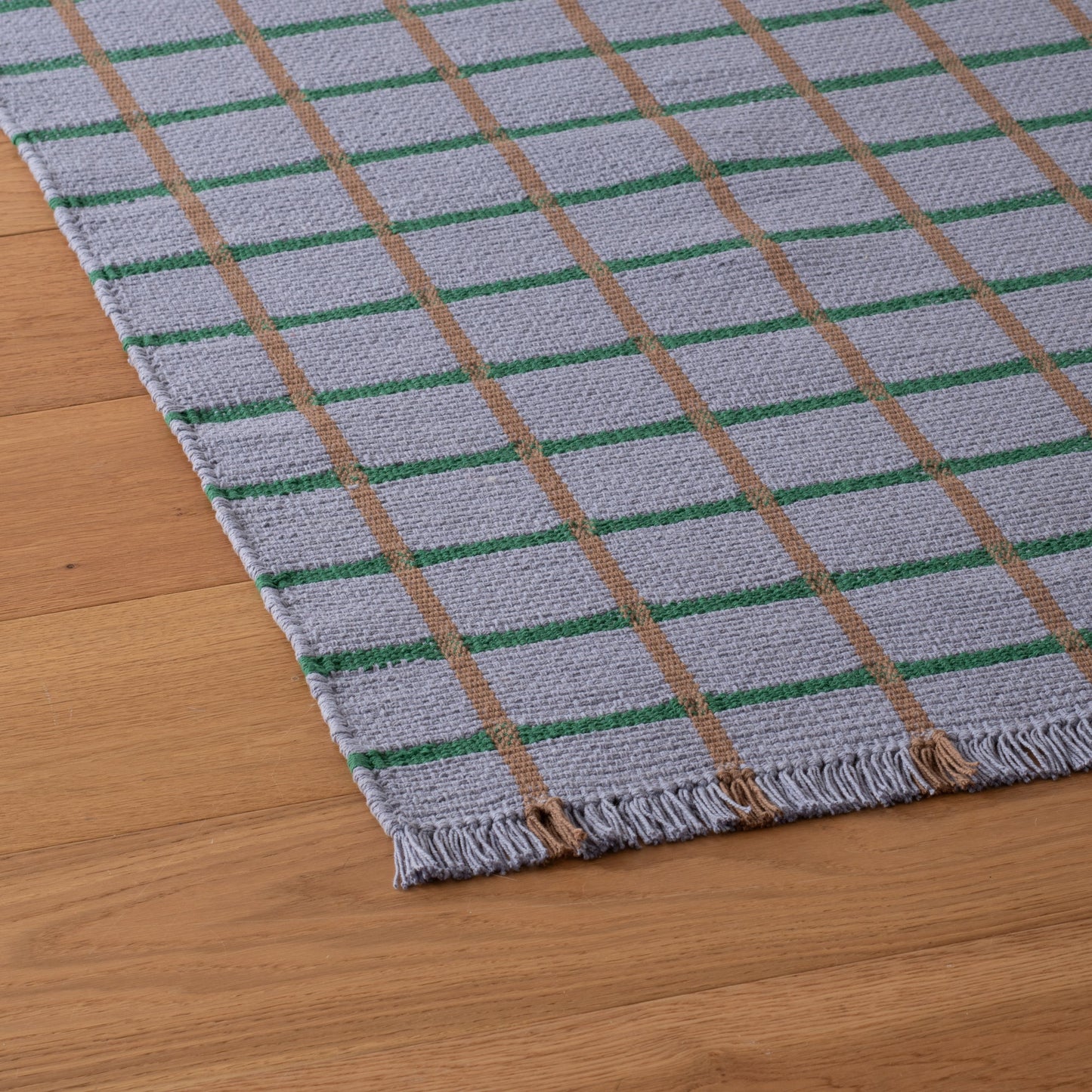 Cotton Grid Flatweave Rug