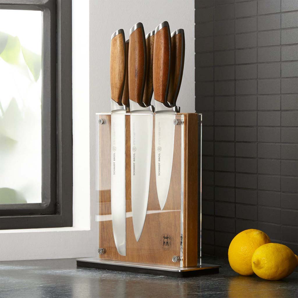 Schmidt Bros. Acacia Midtown Magnetic Knife Block