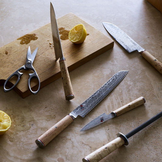 Miyabi Birchwood Damascus Knife Collection