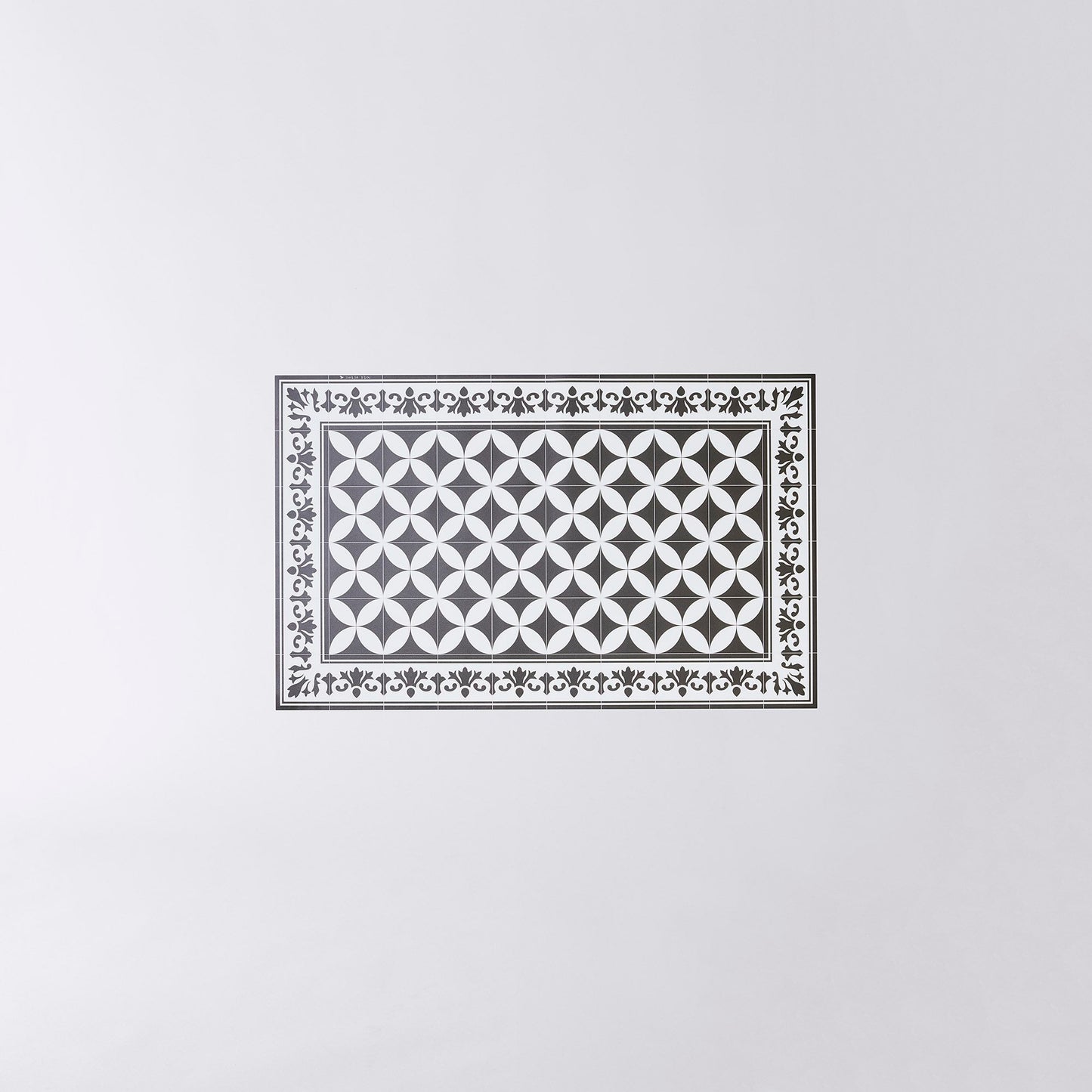 Black & White Tile Vinyl Mat