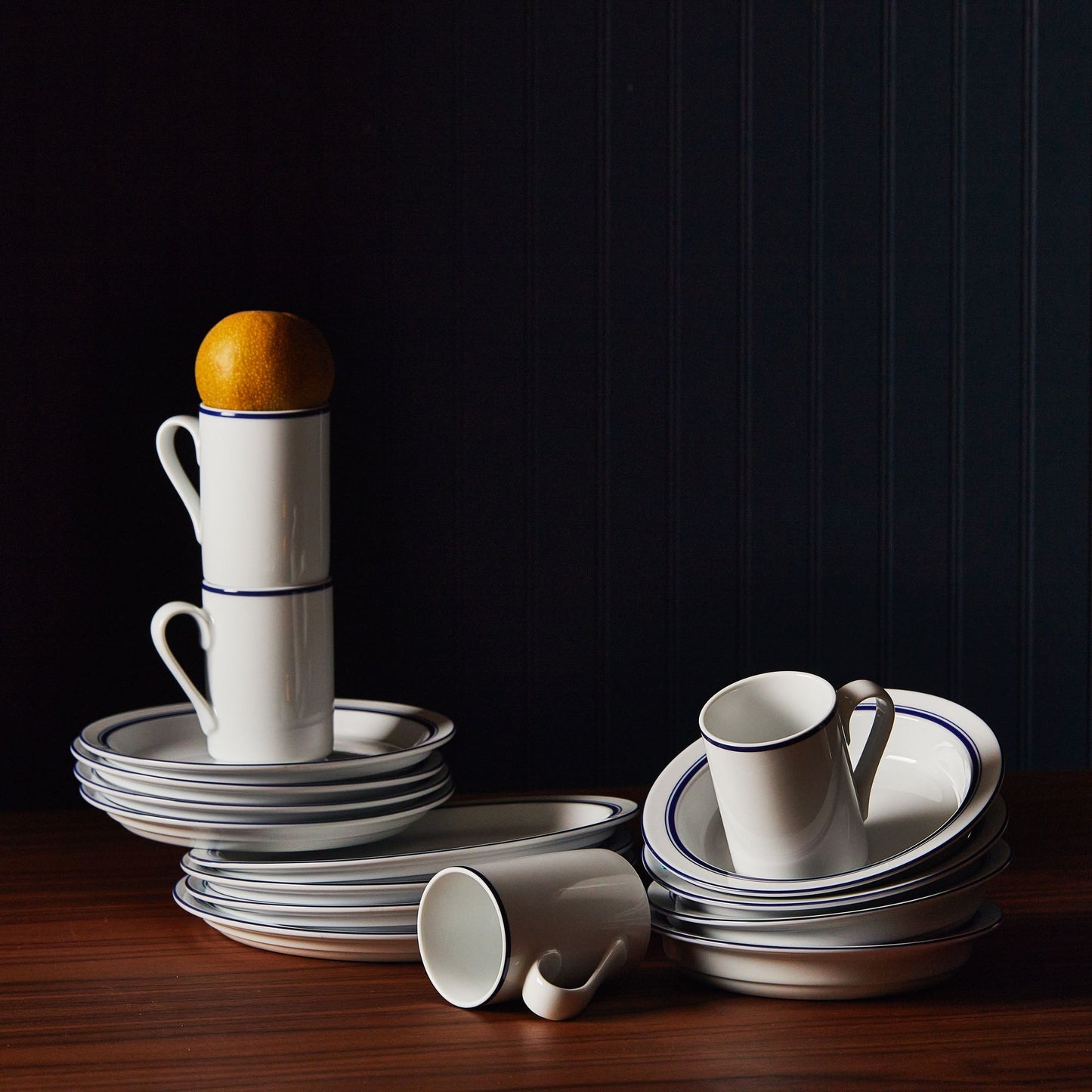 Dansk Christianshavn Blue Porcelain Dinnerware & Serveware