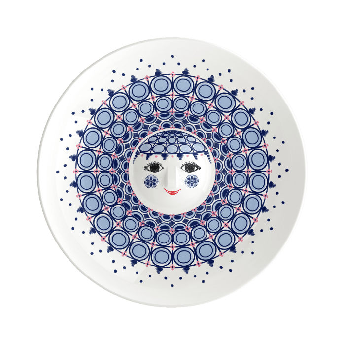 Bjørn Wiinblad Olga Dish, Blue