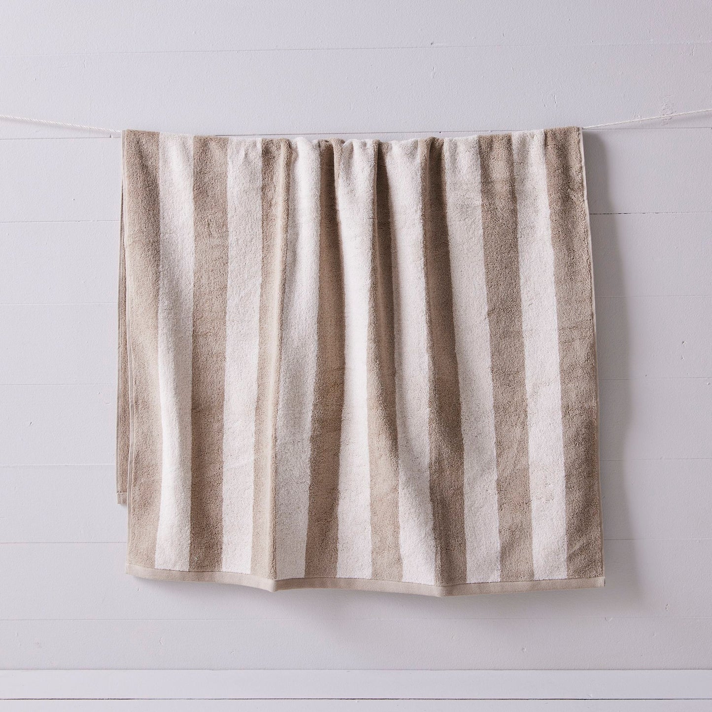 Striped Cotton Terry Bath Towels & Mats