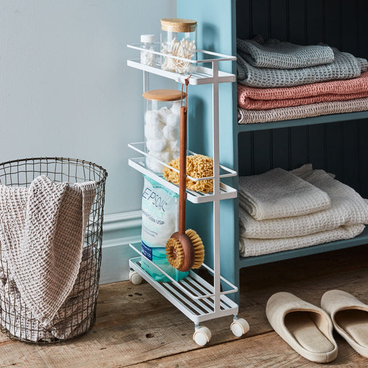 Fit-Anywhere Steel Narrow Rolling Storage Cart