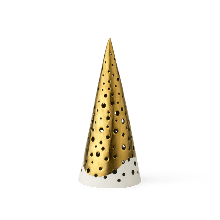 Kähler Nobili High Tealight Holder, Gold