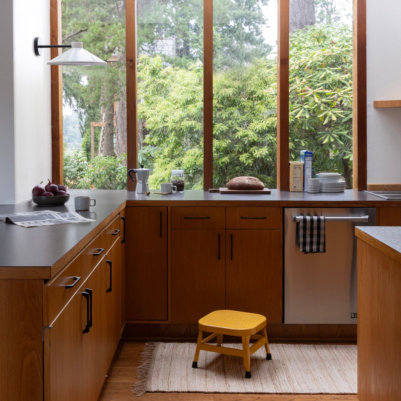 Schoolhouse Utility Stool 10"::Industrial Yellow-Gloss::Hover