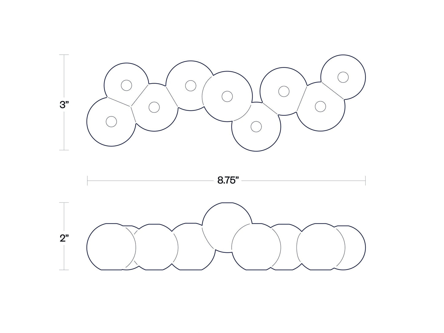 Tchotchke Aluminum Bubble Menorah