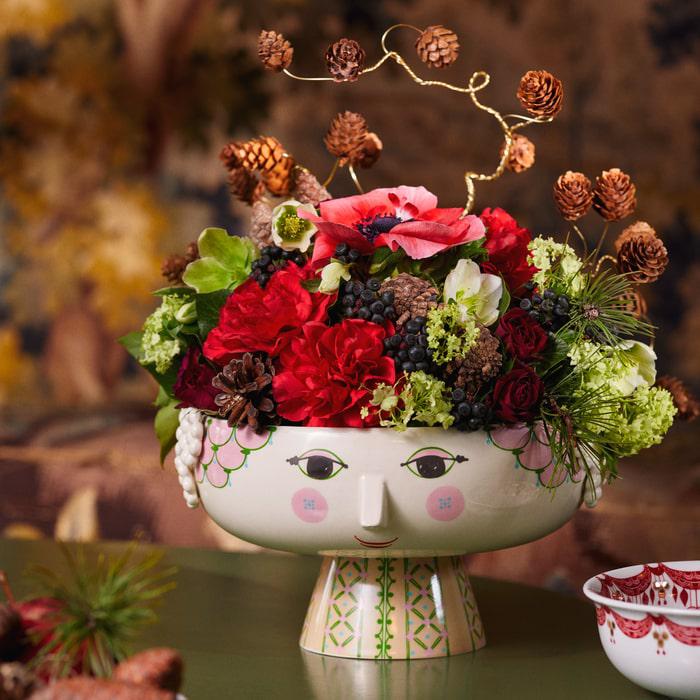 Bjørn Wiinblad Eva Bowl on Stand, Soft Pink