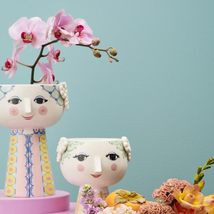 Bjørn Wiinblad Eva Vase, Pink & Blue