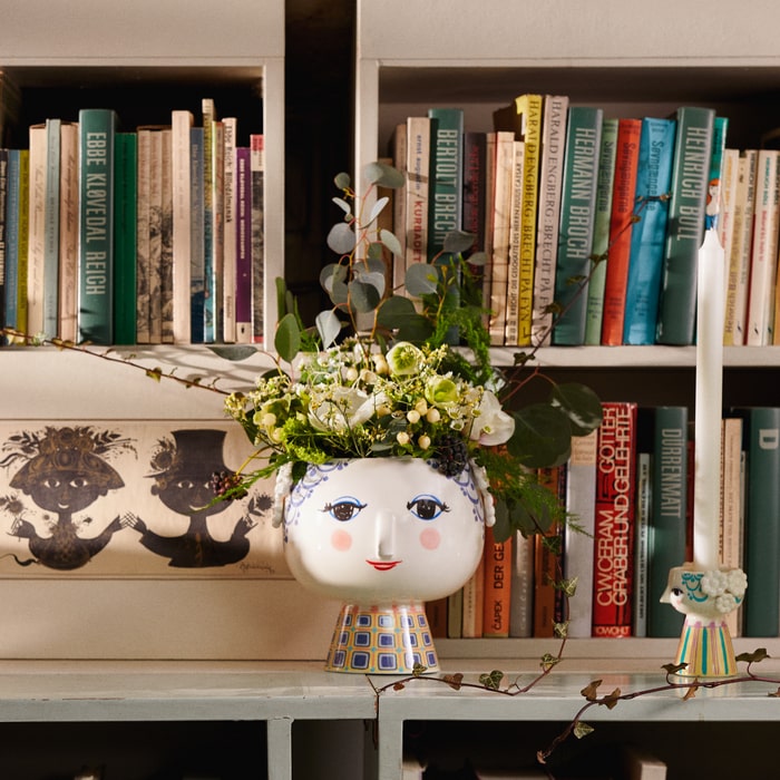 Bjørn Wiinblad Eva Flower Pot on Base, Blue