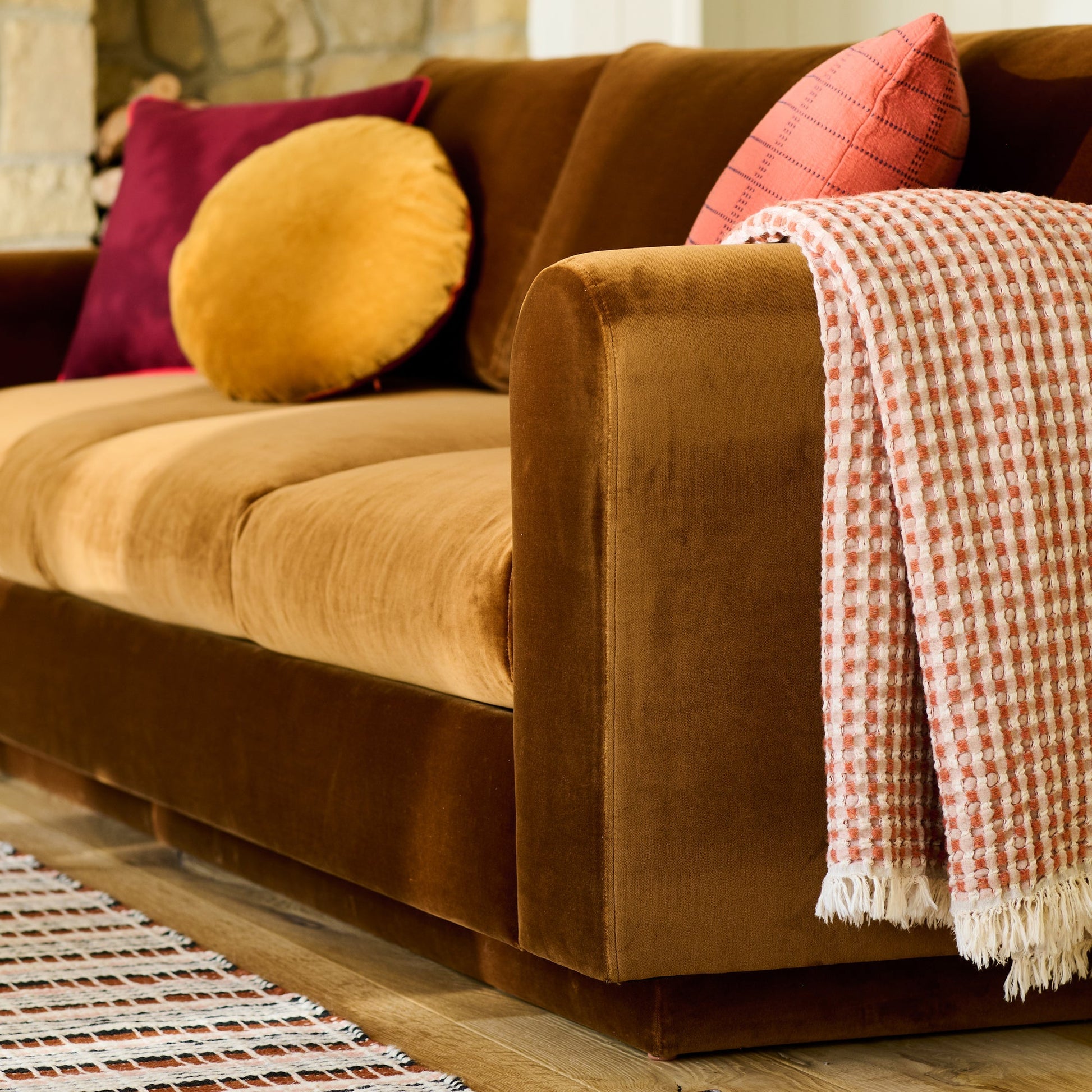 Recycled Wool Throw::terracotta::hover