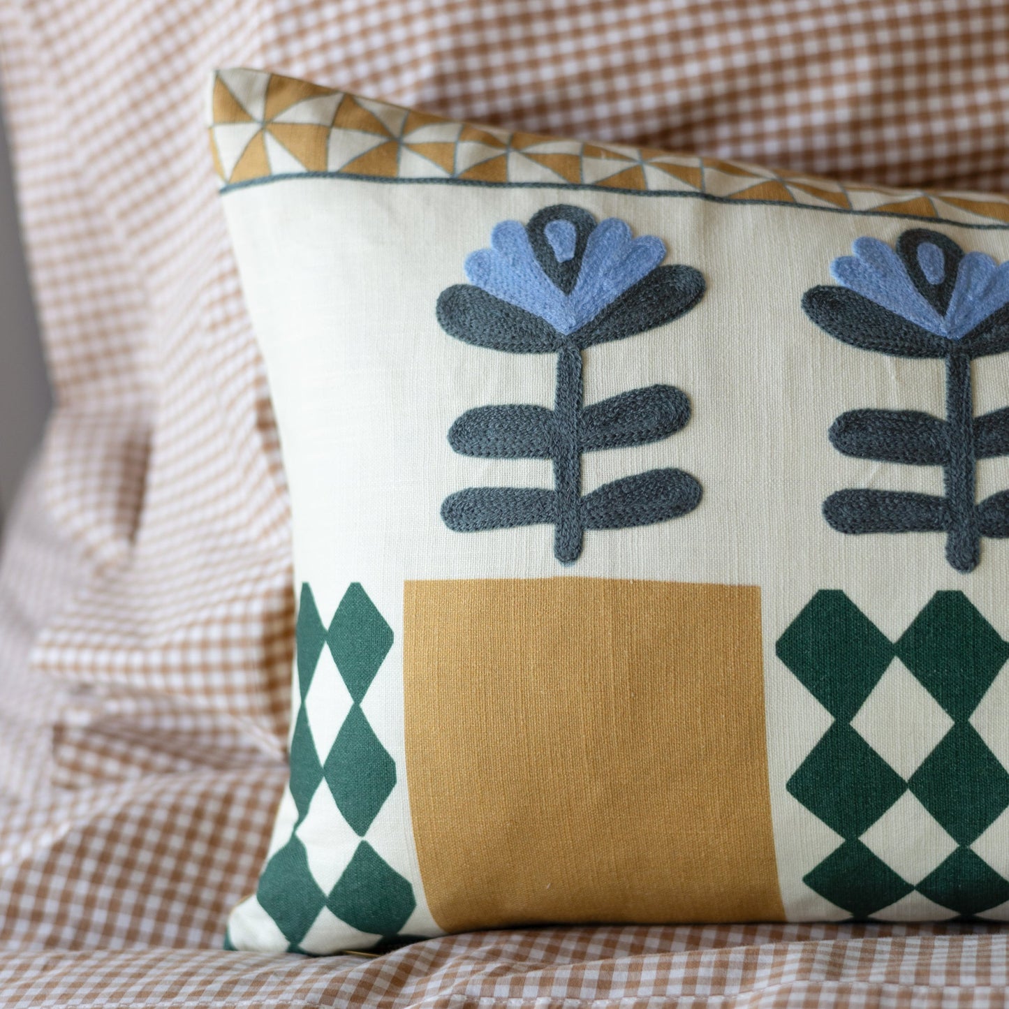 Schoolhouse x Rachel Murray Flower-Bed Bolster Pillow