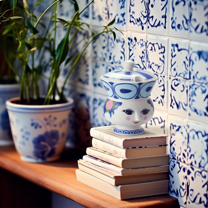 Bjørn Wiinblad Dora Bowl, Blue