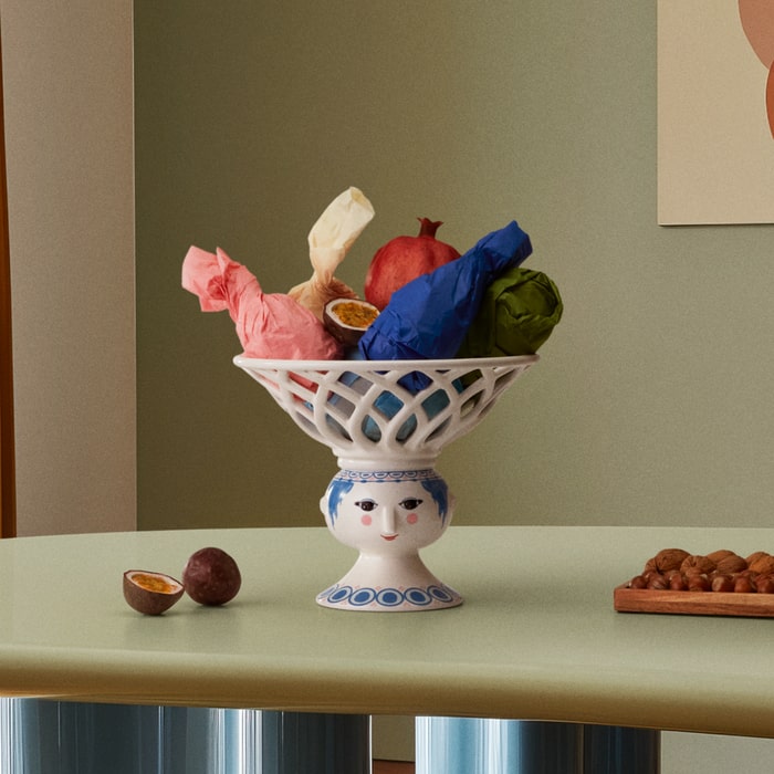 Bjørn Wiinblad Dora Fruit Bowl, Blue