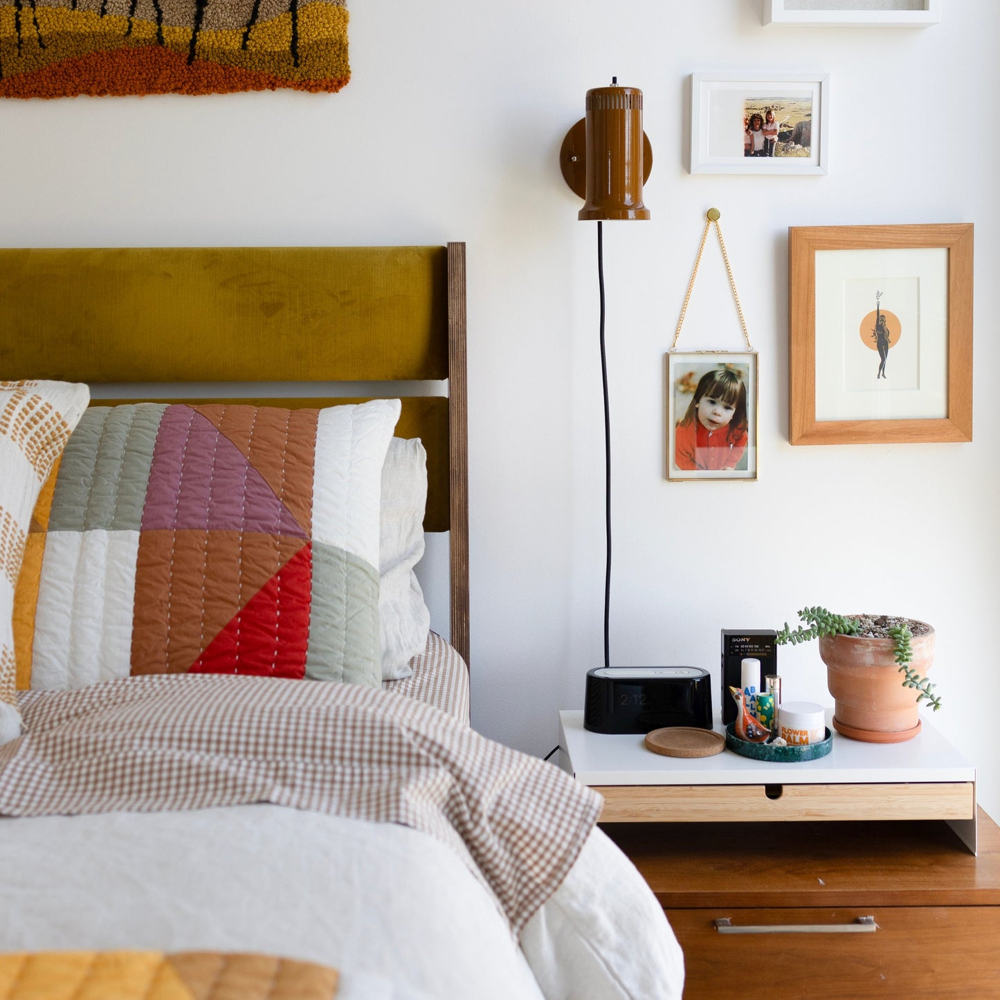 Modern Rooftops Pieced Cotton Sham