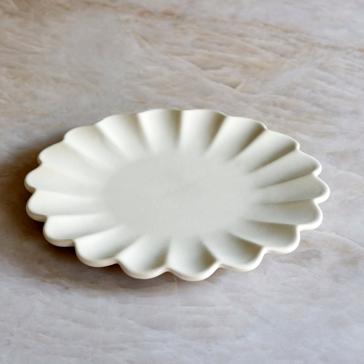 Dhalia Stoneware Dinner Plate, Set of 4 - White