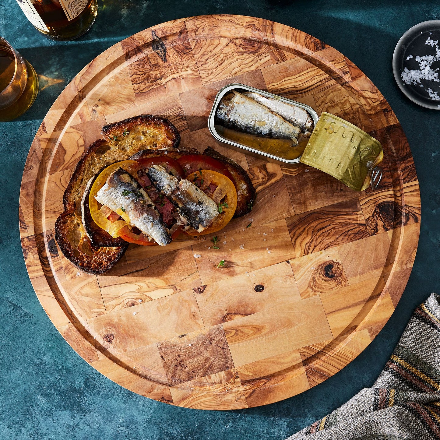Handcrafted Olive Wood End-Grain Cutting Board