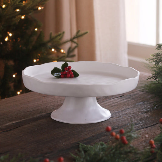 Vida Nube Round Pedestal Melamine Cake Stand
