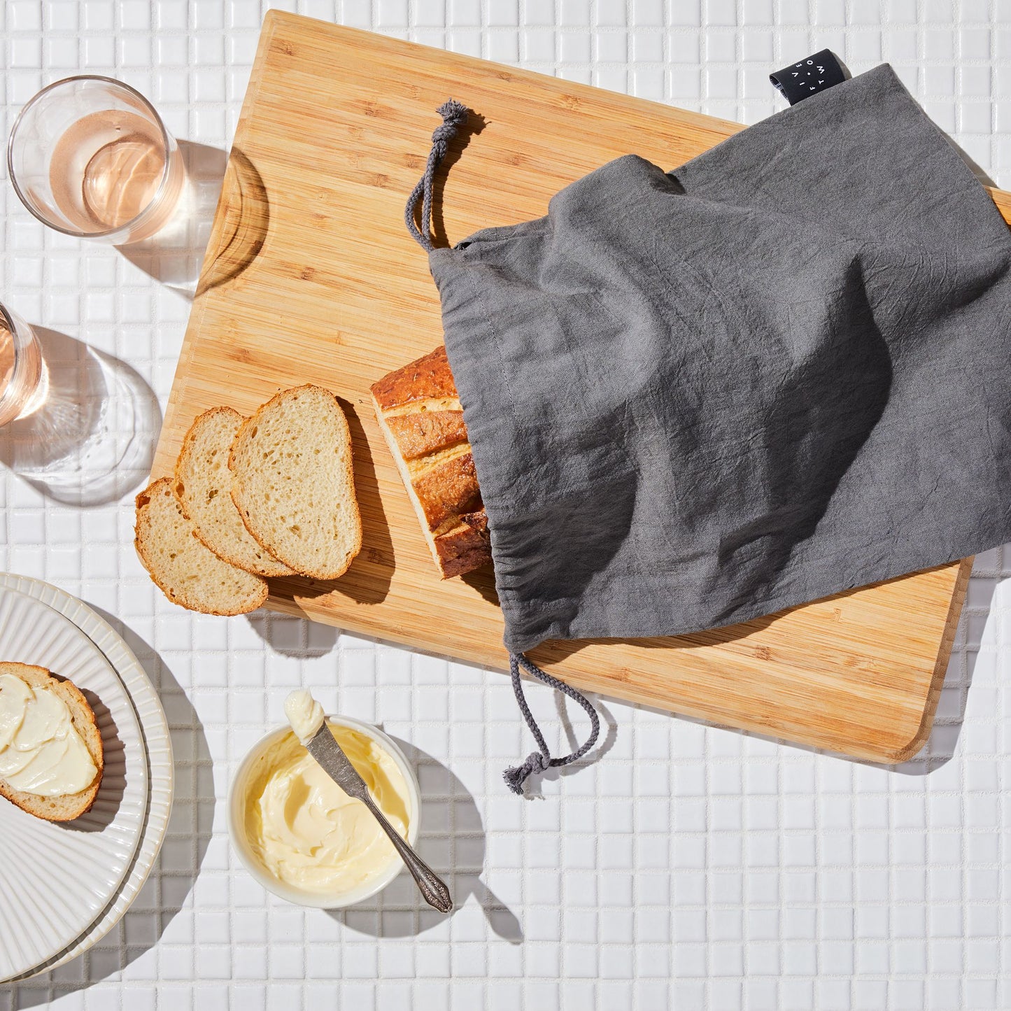 Five Two Organic Cotton Reusable Produce Bags, Set of 8